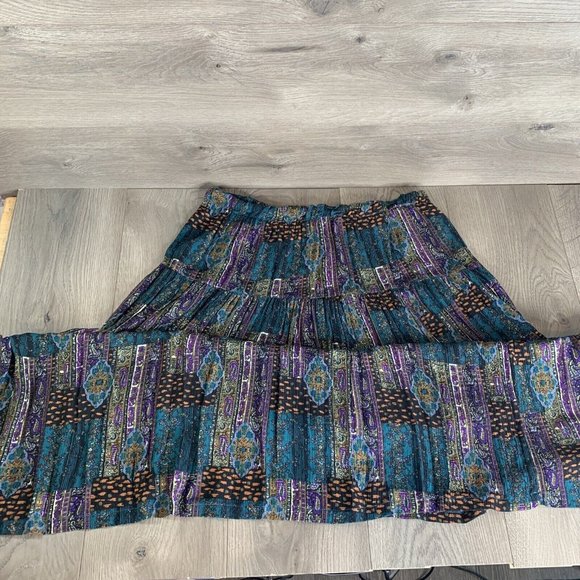 Donna Toran Womans L Skirt and Blouse Shoulder Pads 2 Piece Knit Collar Sleeves - Picture 10 of 12